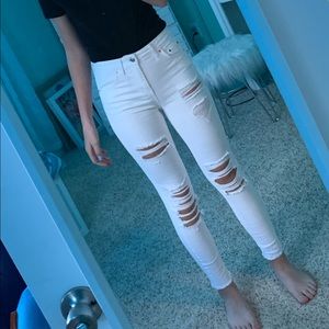 White ripped jeans!